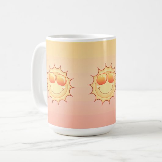 Lächelnde Sonne Kaffeetasse (Vorderseite Links)