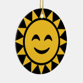 Lächelnde Sonne Keramik Ornament (Rechts)