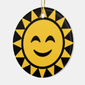 Lächelnde Sonne Keramik Ornament (Links)