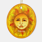 Lächelnde Sonne Keramik Ornament (Links)