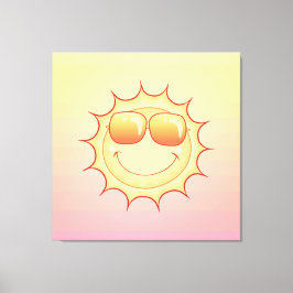 Lächelnde Sonne Leinwanddruck