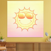 Lächelnde Sonne Leinwanddruck (Insitu (Wohnzimmer))