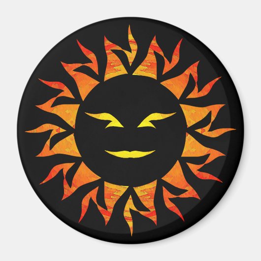 Lächelnde Sonne Magnet (Vorne)