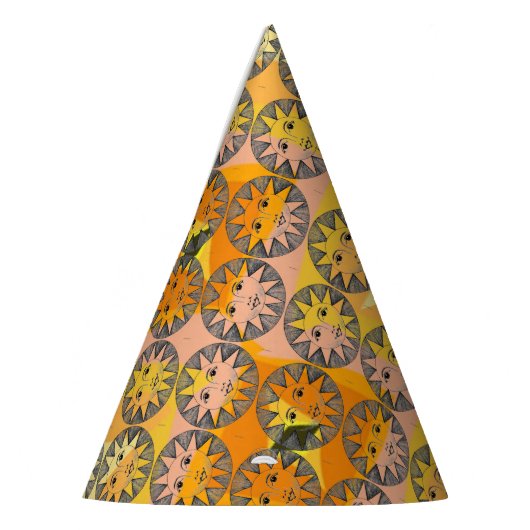 Lächelnde Sonne Partyhütchen (Links)