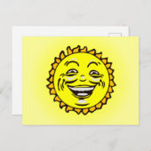 Lächelnde Sonne Postkarte (Vorne/Hinten)