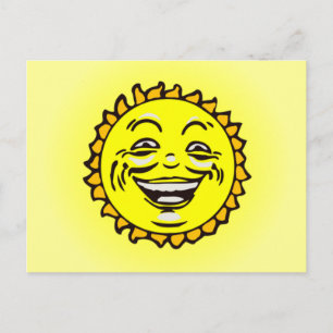 Lächelnde Sonne Postkarte