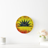 Lächelnde Sonne Runde Wanduhr (Zuhause)