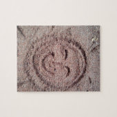 Lächelnde Sonne, Sand Emoticon, Sommer Emoji Puzzle (Horizontal)