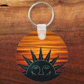Lächelnde Sonne Schlüsselanhänger (Vorderseite)