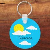 Lächelnde Sonne Schlüsselanhänger (Rückseite)