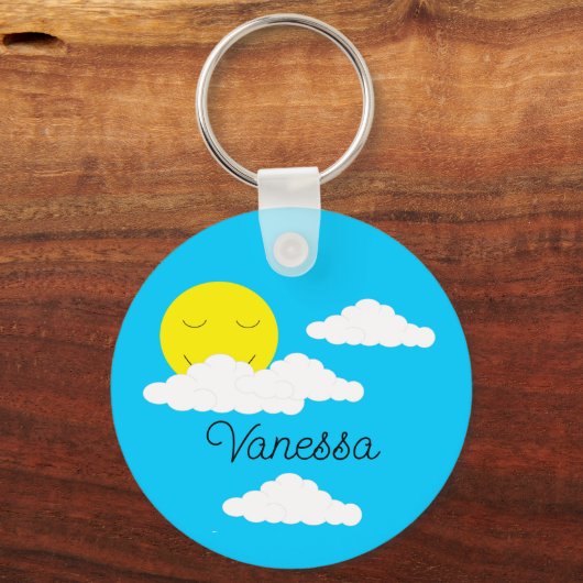 Lächelnde Sonne Schlüsselanhänger (Rückseite)