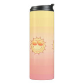 Lächelnde Sonne Thermosbecher (Nach links gedreht)