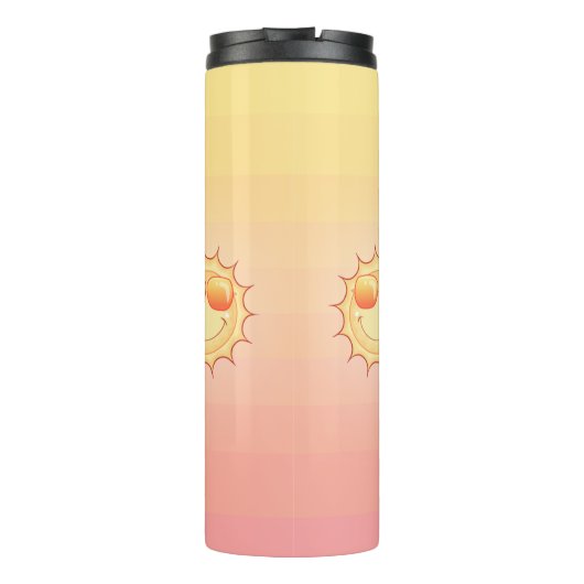 Lächelnde Sonne Thermosbecher (Rückseite)