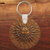 Lächelnde Sonne verkörpert Schlüsselanhänger (Rückseite)