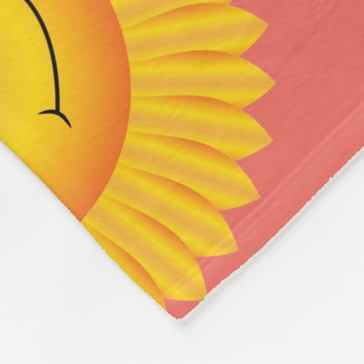 Lächelnde Sonnenblumen Fleecedecke (Ecke)