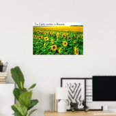 Lächelnde Sonnenblumen von TDGallery Poster (Heimbüro)