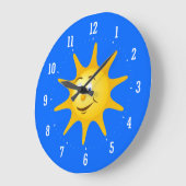 Lächelnde Sonnendekoration Uhr (Winkel)