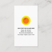 Lächelnde Sonnenstrahlen farbenfrohe Blume Tagesmä Visitenkarte (Rückseite)