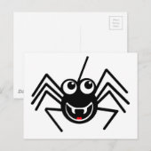 Lächelnde Spinne Postkarte (Vorne/Hinten)