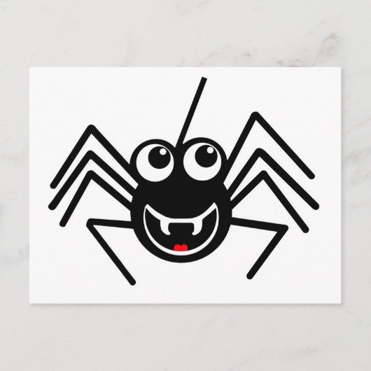 Lächelnde Spinne Postkarte (Vorderseite)