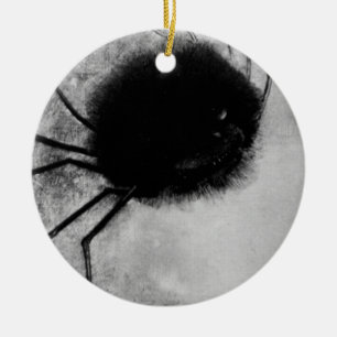 Lächelnde Spinne von Odilon Redon, Vintage Hallowe Keramikornament