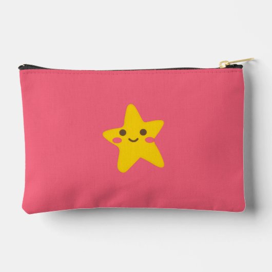 Lächelnde Sterne Klein Zubehörtasche (Rückseite)