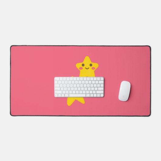 Lächelnde Sterne Schreibtischunterlage (Tastatur & Maus)