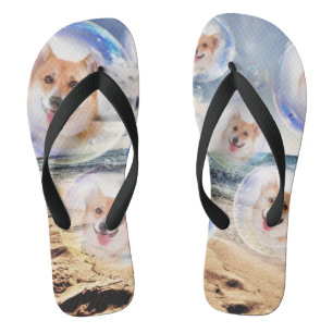 Lächelnde StrandCorgis Badesandalen