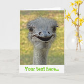 Lächelnde Straußengrüßkarte Karte (Gelbe Blume)