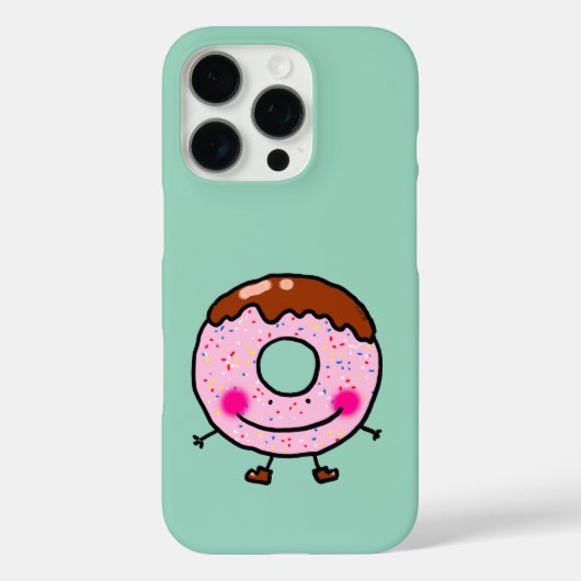 Lächelnde Streusel-Donut-Charakter-Kunst Case-Mate iPhone Hülle (Rückseite)