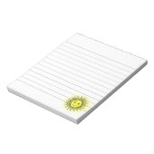 Lächelnde Sun Custom Lined Notizblock (Rotiert)