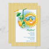 Lächelnde Sun-Einladung Einladung (Vorne/Hinten)