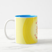 Lächelnde Sun Zwei-Tone-Kaffee-Tasse Zweifarbige Tasse (Links)