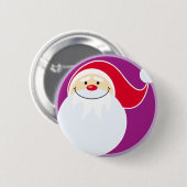 Lächelnde Taste für den Weihnachtsmann Button (Vorne & Hinten)