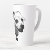 Lächelnde Terrier Mix Kaffee Tasse (Rechte Ecke)