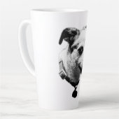 Lächelnde Terrier Mix Kaffee Tasse (Linke Ecke)