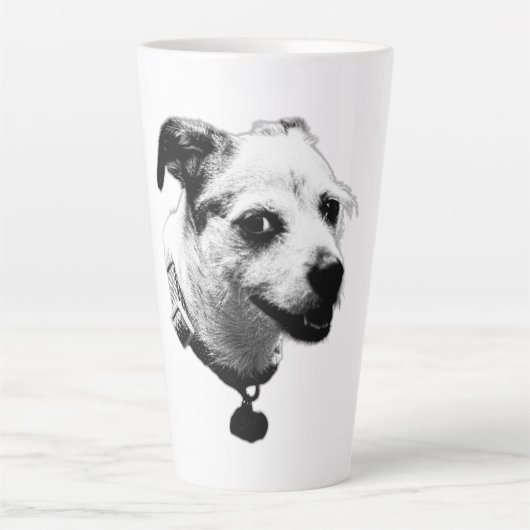 Lächelnde Terrier Mix Kaffee Tasse (Vorderseite)