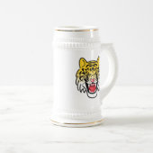 Lächelnde Tiger-Gesichtskunst-21876 Bierglas (VorderseiteRechts)