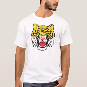 Lächelnde Tiger-Gesichtskunst-21876 T-Shirt