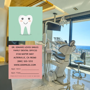 Lächelnde Tooth Happy Dentist Business Cards Quadratische Visitenkarte