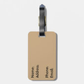 Lächelnde Tortoise Gepäckanhänger (Rückseite vertikal)