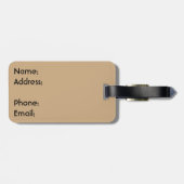 Lächelnde Tortoise Gepäckanhänger (Rückseite horizontal)