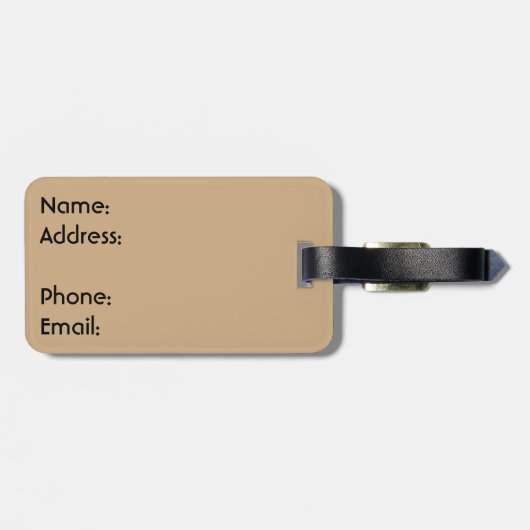 Lächelnde Tortoise Gepäckanhänger (Rückseite horizontal)