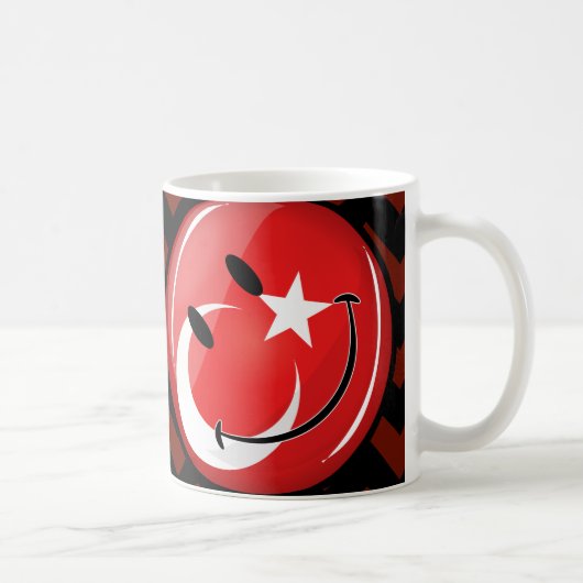 Lächelnde türkische Flagge Kaffeetasse (Rechts)