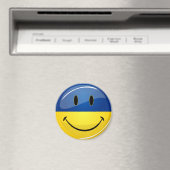 Lächelnde ukrainische Flagge Magnet (In Situ (Geschirrspüler))