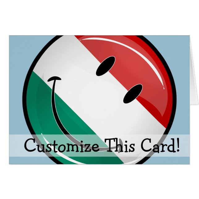 Lächelnde ungarische Flagge (Vorderseite (Horizontal))