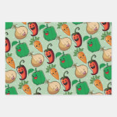 Lächelnde Veggies Geschenkpapier Set (Vorderseite 3)