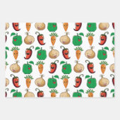 Lächelnde Veggies Geschenkpapier Set (Vorderseite 2)