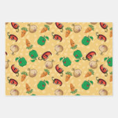 Lächelnde Veggies Geschenkpapier Set (Vorderseite)