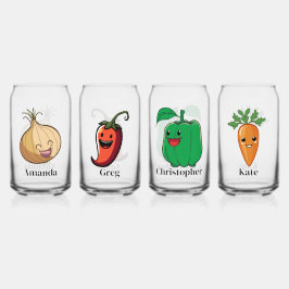 Lächelnde Veggies Personalisiert für Kinder Dosenglas